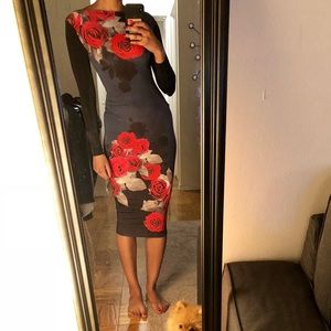 ASOS over the knee floral print dress